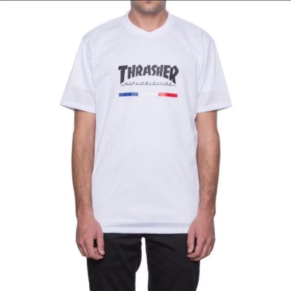 White thrasher huf jersey